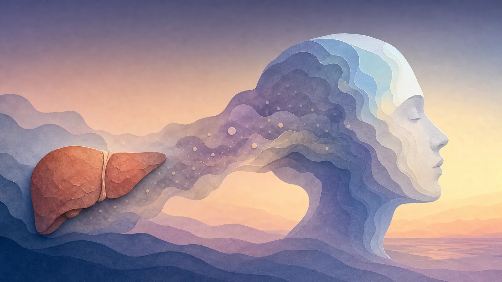 Ilustración médica sobre Encefalopatía hepática