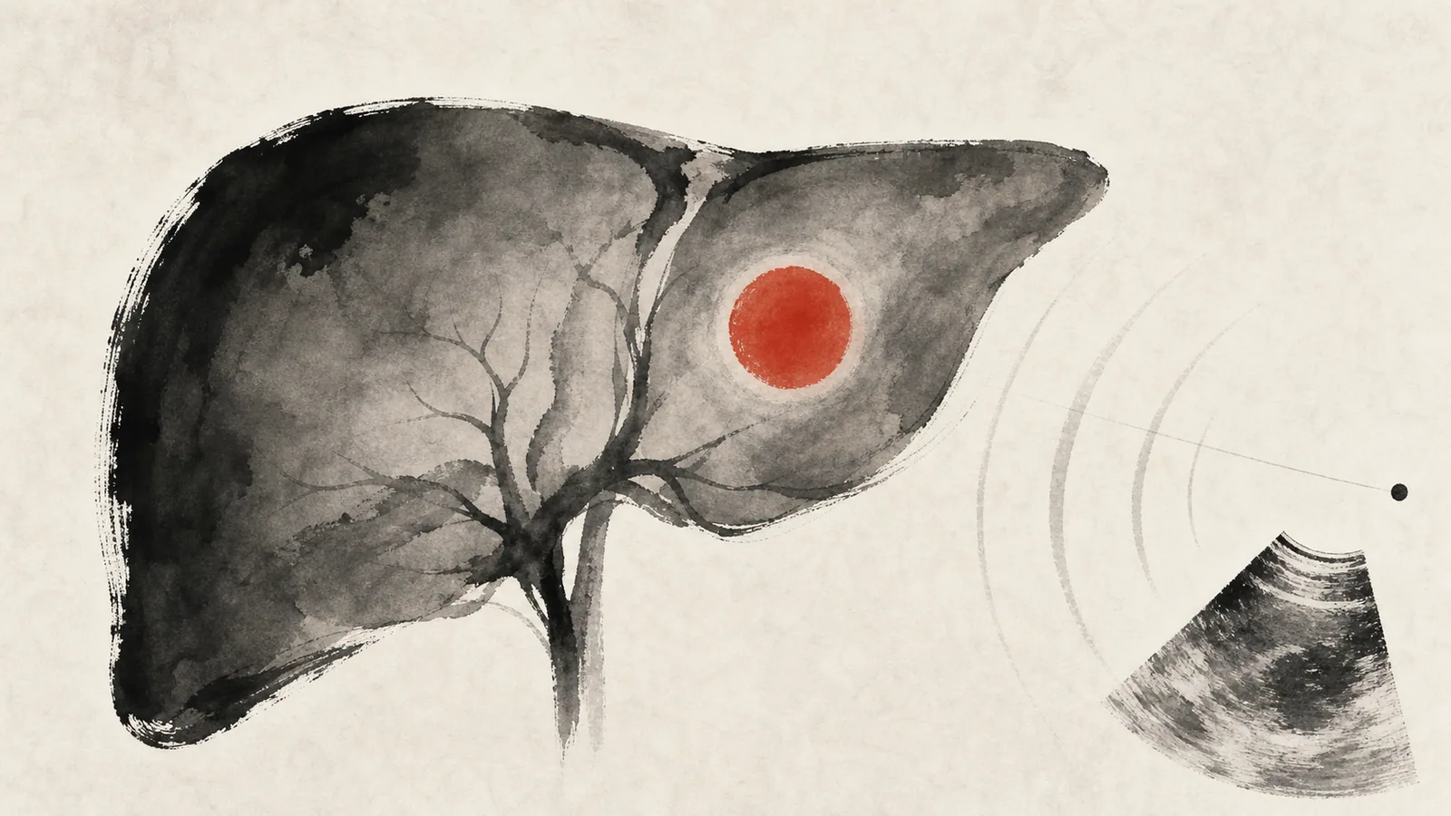 Ilustración médica sobre Hepatocarcinoma (cáncer de hígado)