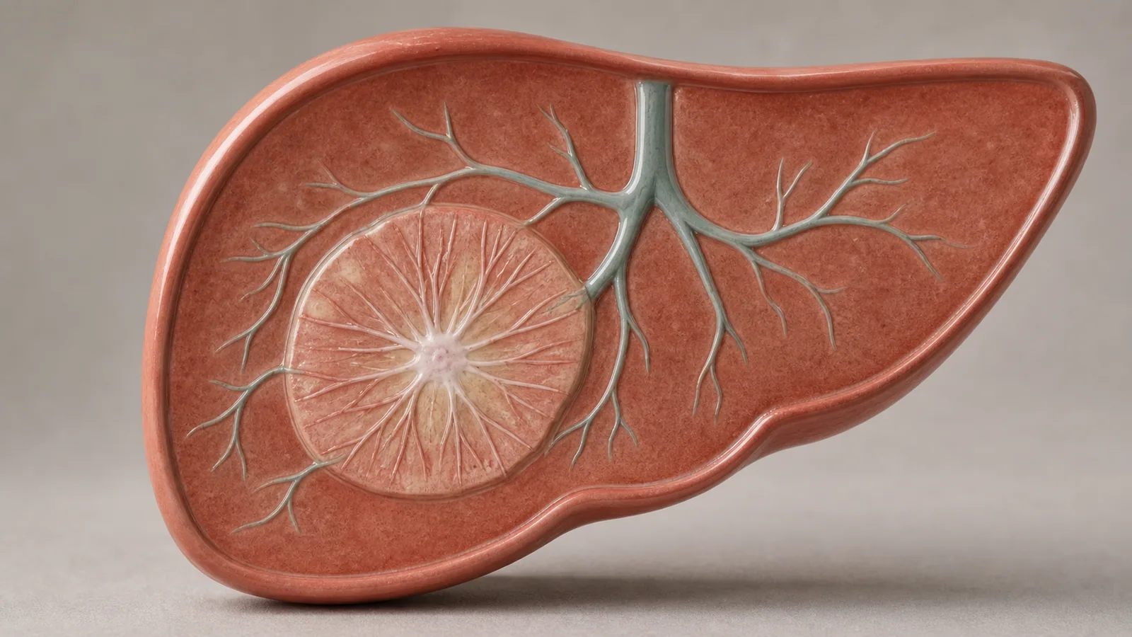 Ilustración médica sobre Hiperplasia nodular focal del hígado (HNF)